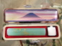 『世界文化遺産登録記念限定品』甲斐絹織りハンコケース内霞赤富士