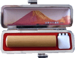 『世界文化遺産登録記念限定品』甲斐絹織りハンコケース内赤富士
